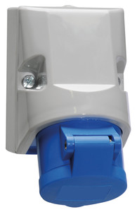 CEE wcd-doorvoer 3p  16A 230V 6h blauw IP44 Bals QuickConnect