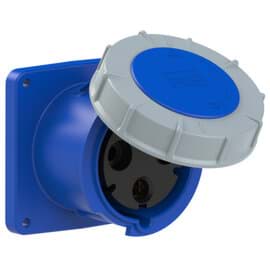 CEE wcd-inbouwRecht 3p 125A 230V 6h blauw 120x120mm IP67 PCE