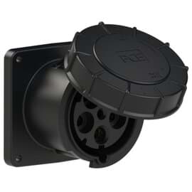 CEE wcd-inbouwRecht 5p 125A 400V 6h zwart 120x120mm IP67 PCE