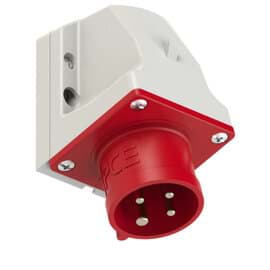 CEE toestel-opbouw 4p  16A 400V 6h rood IP44 M25 PCE