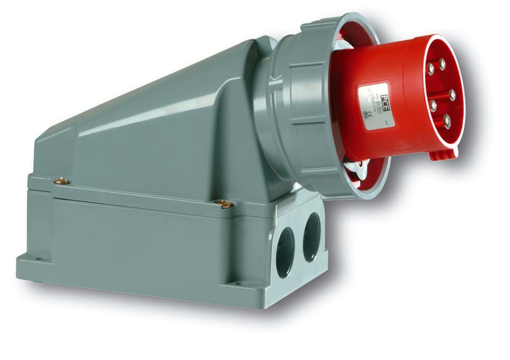CEE toestel-opbouw 5p  63A 400V 6h rood IP67 PCE