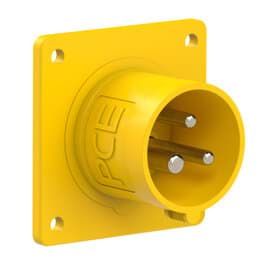 CEE toestel-inbouw 3p  16A 110V 4h geel 70x70mm IP44 PCE