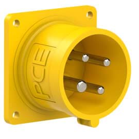 CEE toestel-inbouw 4p  16A 110V 4h geel 60x60mm IP44 PCE
