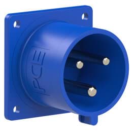 CEE toestel-inbouw 3p  32A 230V 6h blauw 70x70mm IP44 PCE