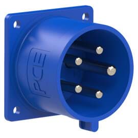 CEE toestel-inbouw 5p  32A 230V 9h blauw 70x70mm IP44 PCE