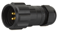 cable connector with nut 26R male d7-13 black