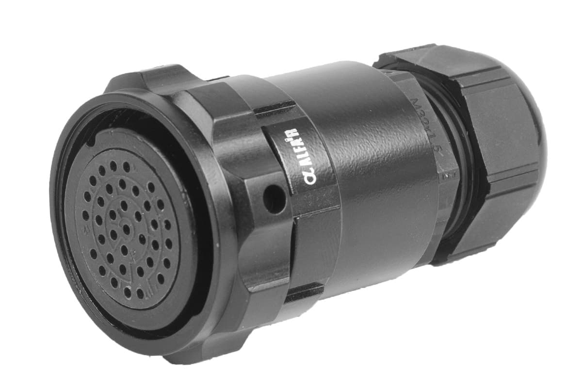 cable connector with nut 337P female d20-25 black