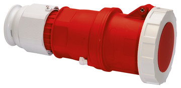 CEE koppeling 5p 125A 400V 6h rood IP67 Bals schroef