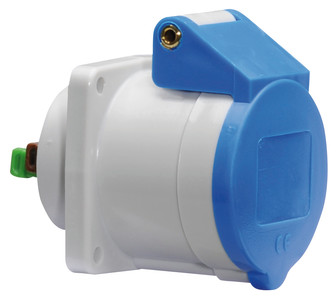 CEE wcd-inbouwRecht 3p  16A 230V 6h blauw 56x56mm IP44 Bals QuickConne