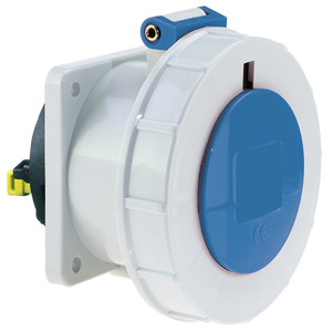 CEE wcd-inbouwRecht 3p  16A 230V 6h blauw 62x62mm IP67 Bals QuickConne