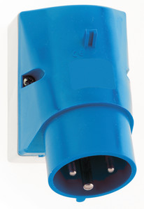 CEE toestel-doorvoer 3p  16A 230V 6h blauw IP44 Bals schroef