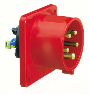 CEE toestel-inbouw 5p  16A 400V 6h rood 75x75 IP44 Bals QuickConnect