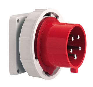 CEE toestel-inbouw 5p  32A 400V 6h rood IP67 Bals schroef