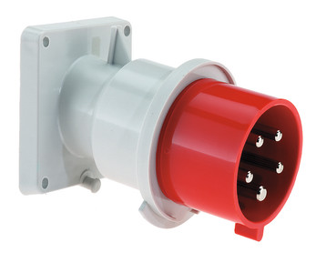 CEE toestel-inbouwSchuin 5p  32A 400V 6h rood 85x85mm IP44 Bals Quick