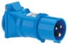 adapter CEE  16A 3p 230V blauw IP44 > schuko 2p+ra Bals