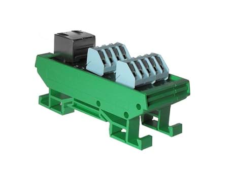 Interface module DIN Rail RJ45 (8p8c) > screw terminals