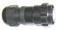 cable connector with nut 17P female d4.5-10 black