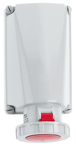 CEE wcd-opbouw 5p 125A 400V 6h rood IP67 Bals schroef