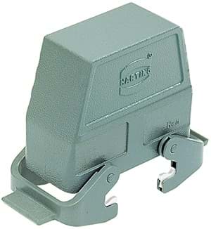 Han 10B-2LOCK koppelhuis hoog zij-invoer PG29 zonder rubber grijs