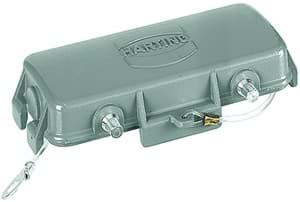 Han 16B-2LOCK kap tbv chassis [metaal] grijs met snoer met oog 5mm