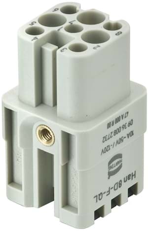 Han  3A insert D 8p female Quick-Lock