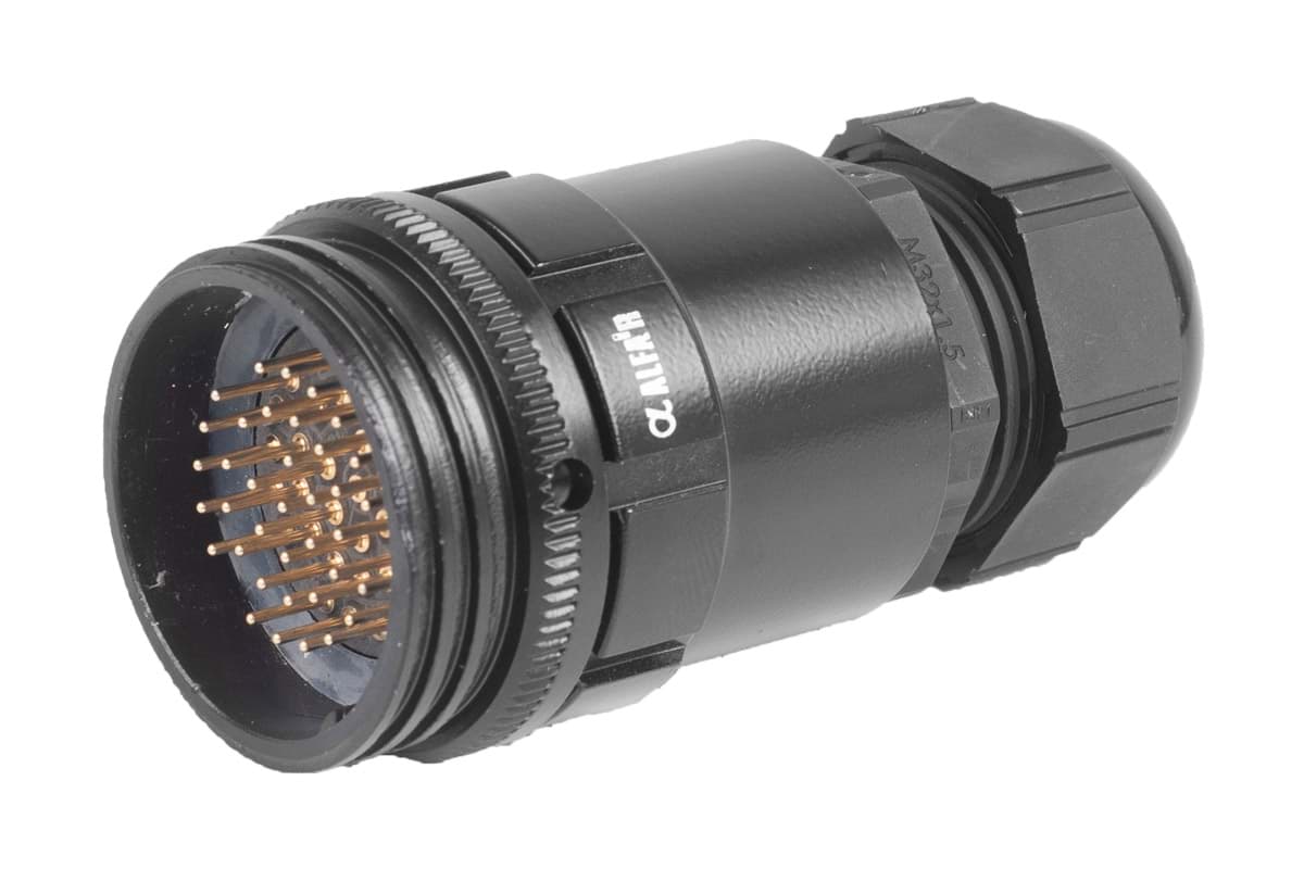 cable connector w/out nut 337P male d7-15 black