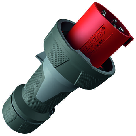 CEE steker 5p 125A 400V 6h rood IP67 Mennekes PowerTop Xtra screw