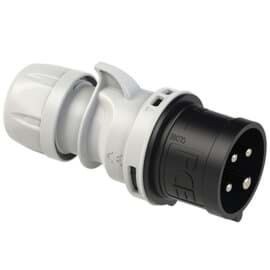 CEE steker 4p  16A 500V 7h zwart IP44 PCE