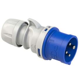 CEE steker 4p  16A 230V blauw 9h IP44 PCE