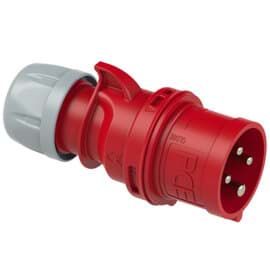 CEE steker 4p  16A 400V 6h rood IP44 PCE