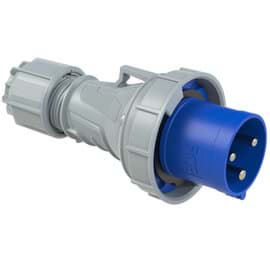 CEE steker 3p  63A 230V 6h blauw IP67 PCE