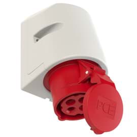 CEE wcd-opbouw 4p  16A 400V 6h rood/grijs IP44 M25 PCE