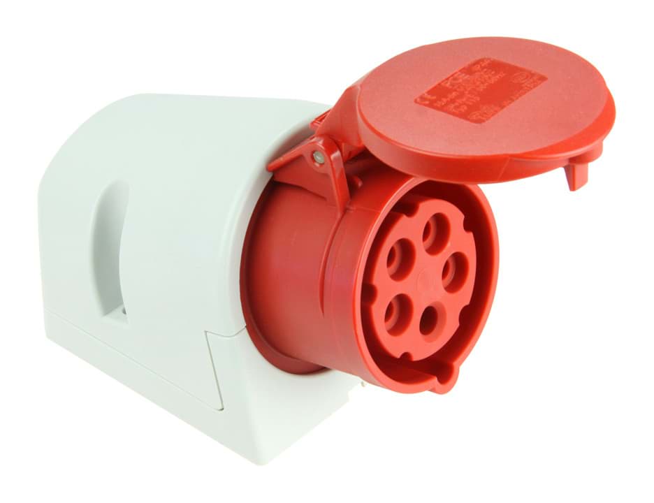 CEE wcd-opbouw 5p  16A 400V 6h rood/grijs IP44 M25 PCE