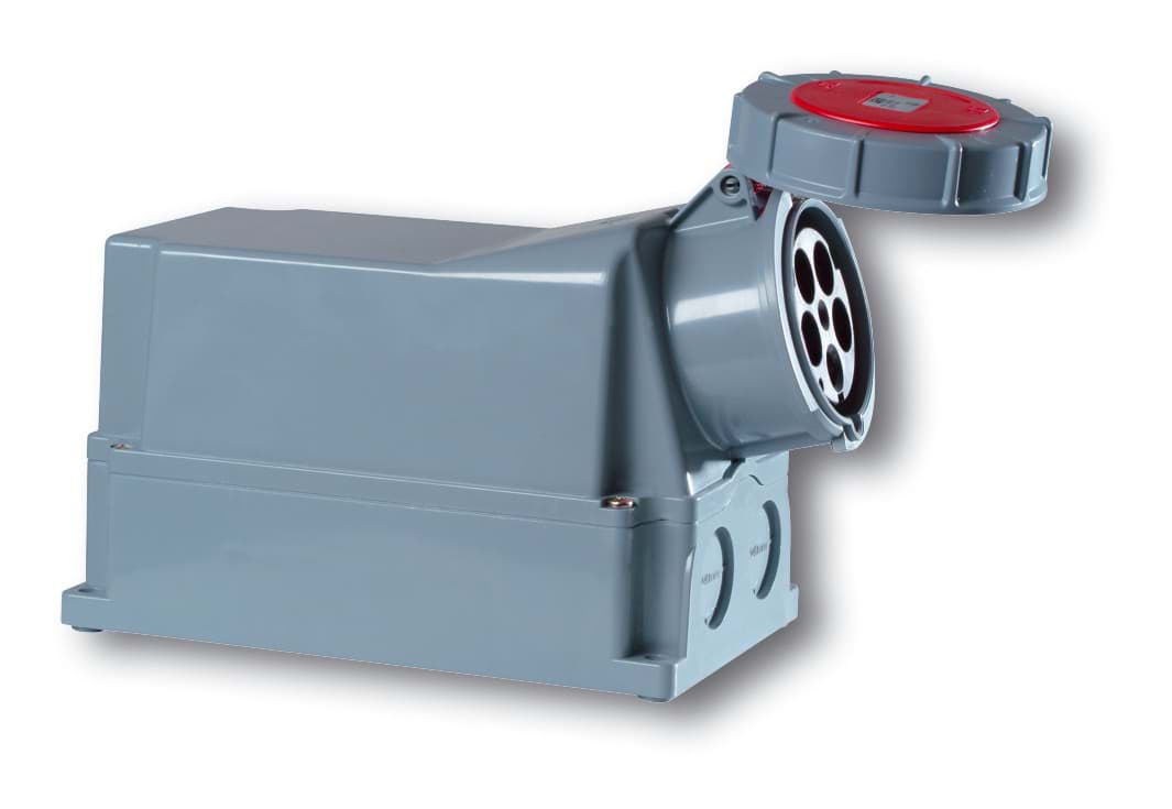 CEE wcd-opbouw 5p 125A 400V 6h rood IP67 M63(2xM40) PCE