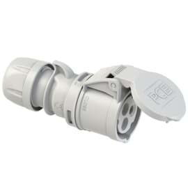 CEE koppeling 3p  16A  50-250Vdc 3h grijs IP44 PCE