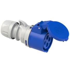 CEE koppeling 4p  16A 230V 9h blauw IP44 PCE