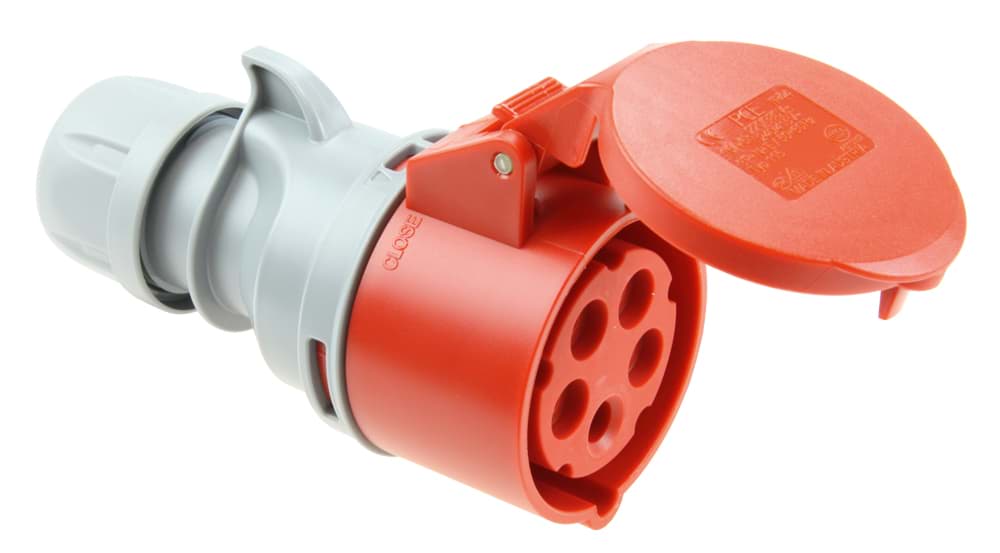 CEE koppeling 5p  16A 400V 6h rood IP44 PCE TURBO