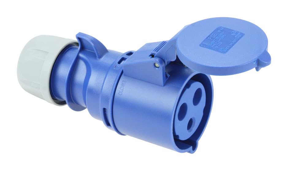 CEE koppeling 3p  32A 230V 6h blauw IP44 PCE
