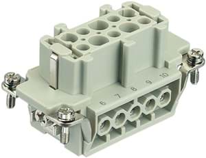 Han 10B insert E 10p female schroef