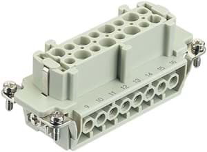Han 16B insert E 16p female schroef