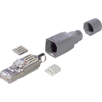 RJ45 field connector CAT5e met wartel 4,5-8,0mm AWG26-23/1 AWG26-22/7