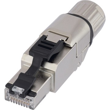 RJ45 field connector CAT6A met wartel 5,5-10,0mm AWG24-22/1 AWG26-22/7