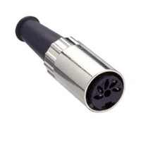 DIN 5p 180gr kabeldeel female, metaal