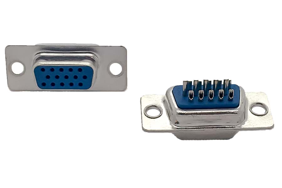 D-sub connector 15p HD female solder economic
