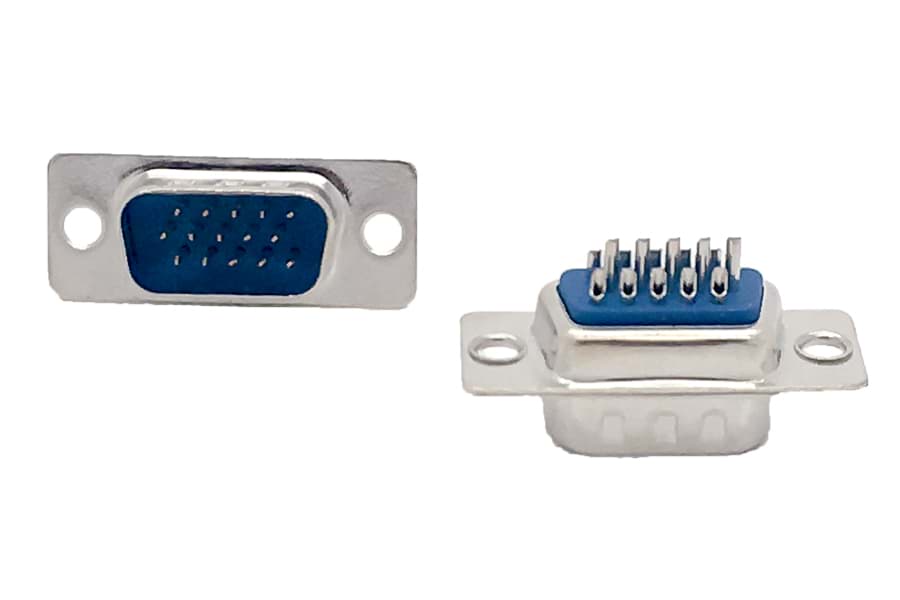D-sub connector 15p HD male solder economic