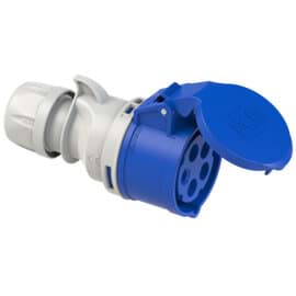 CEE koppeling 5p  32A 230V 9h blauw IP44 PCE