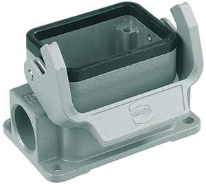 Han  6B-1LOCK opbouw laag 1xM20 grijs