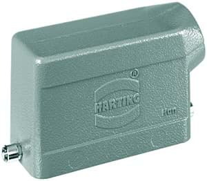Han 10B-1LOCK kabelhuis laag zij-invoer PG16 grijs