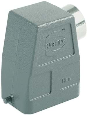 Han  6B-1LOCK kabelhuis hoog zij-invoer PG21 grijs