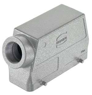 Han 24B-2LOCK kabelhuis hoog zij-invoer PG21 grijs
